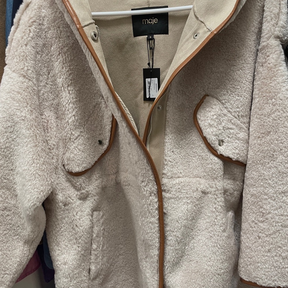 Maje shearling jacket new